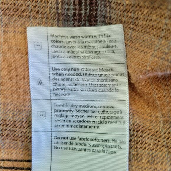 Carhartt Jacket Canvas Chore Shirt Brown 3XL Flannel Lined Snap 5296DKB READ - Picture 8 of 10